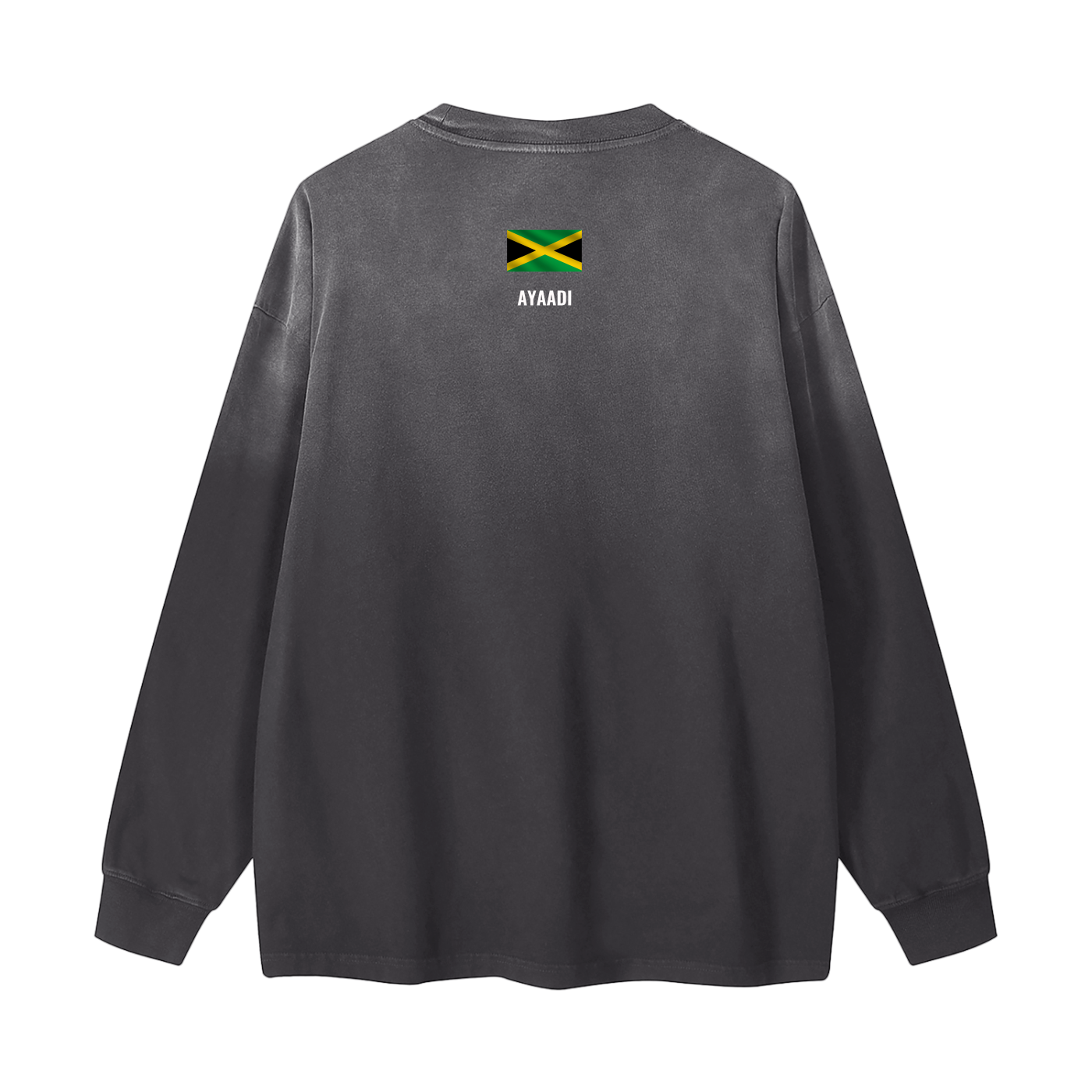 "High Vybez Only" Gradient Washed Long Sleeve T-Shirt